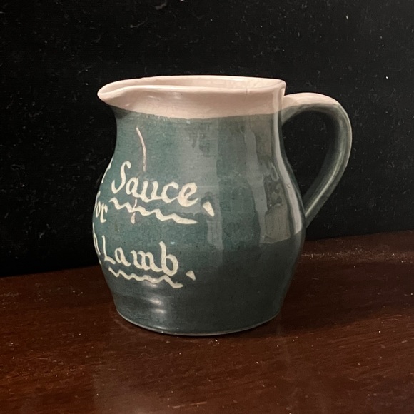 Vintage/Antique "Mint Sauce for Welsh Lamb" Ceramic Creamer / Mini Pitcher - Picture 5 of 12